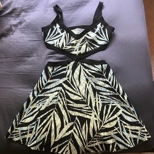 BCBG Elyzabeth Crossed Cutout Dress, S